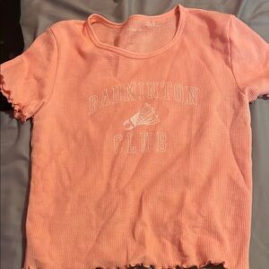 American Eagle Outfitters Peachy Orange Short Sleeve Tee